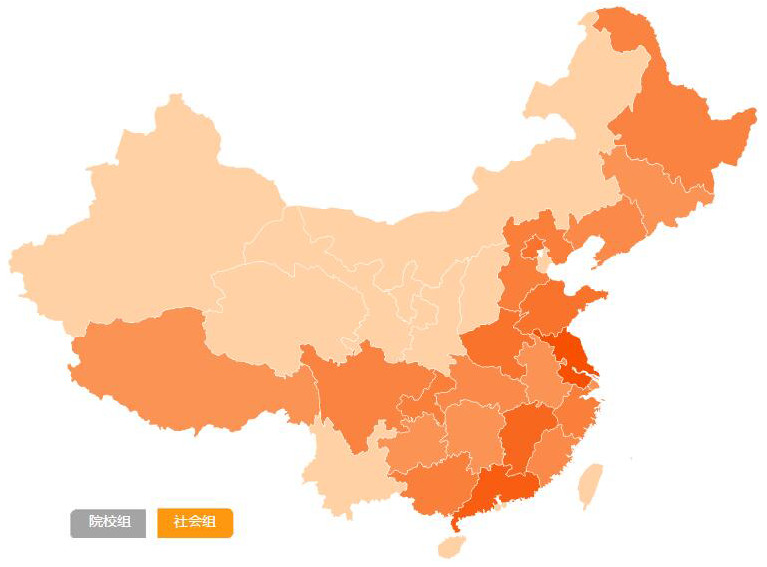 社会组报名分布图
